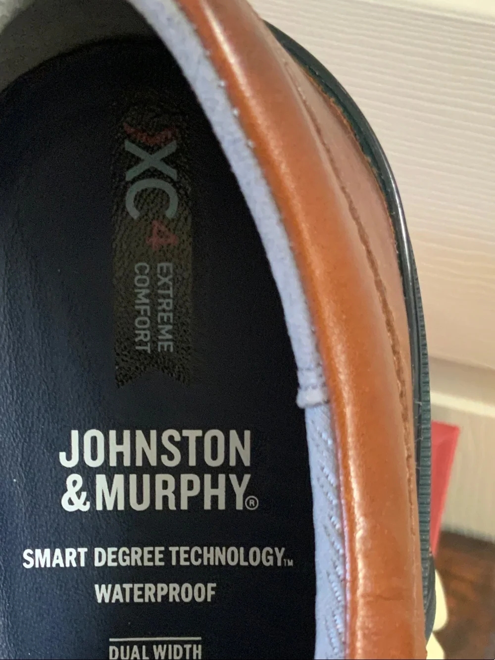Johnston & Murphy Brown TANNER PLAIN TOE with White Sole